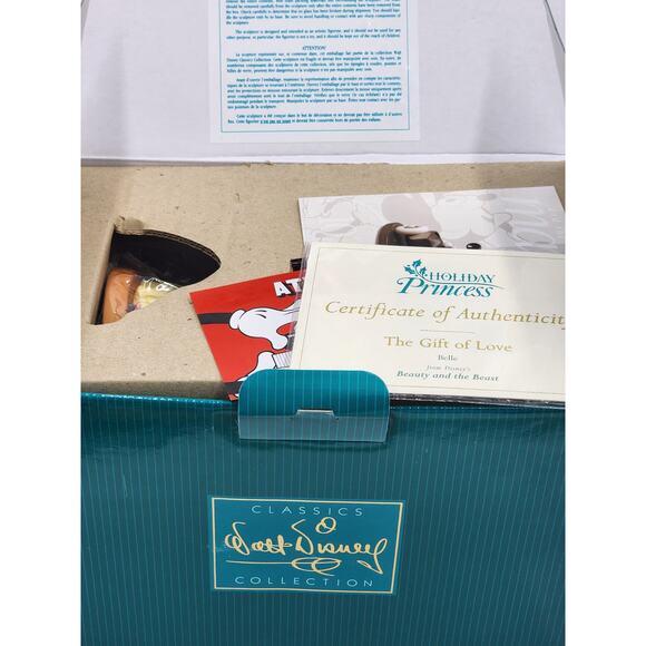 WDCC Belle Holiday Princess Gift of Love Beauty Beast Disney Retired COA Box - Picture 14 of 16